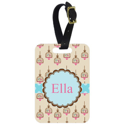 Kissing Birds Metal Luggage Tag w/ Name or Text