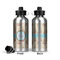 Kissing Birds Aluminum Water Bottle - Front and Back