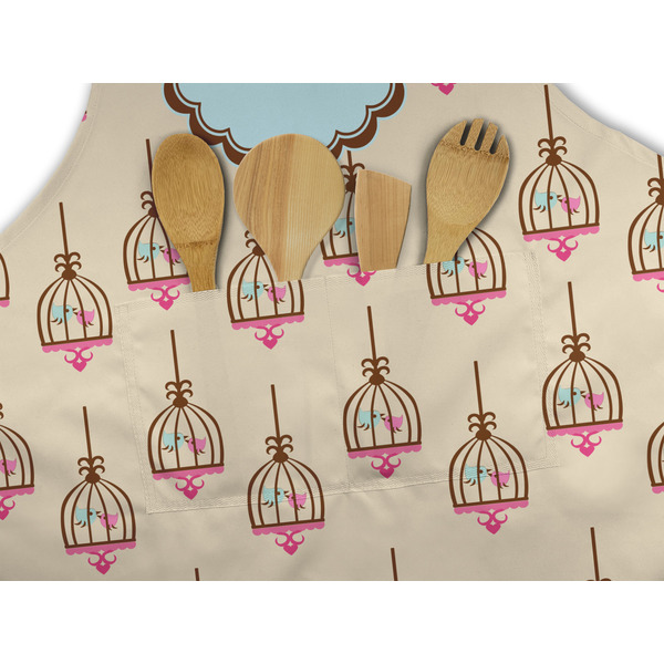Kissing Birds Apron - Pocket Detail with Props