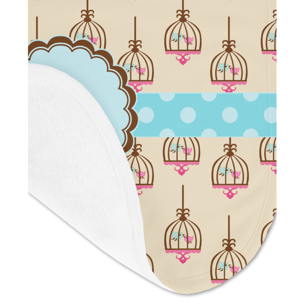 Kissing Birds Baby Bib - AFT detail