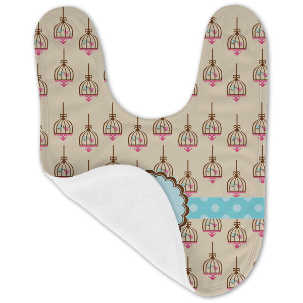 Kissing Birds Baby Bib - AFT folded