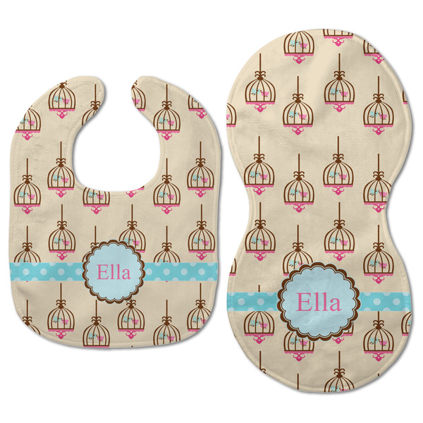 Kissing Birds Baby Bib & Burp Set - Approval (new bib & burp)