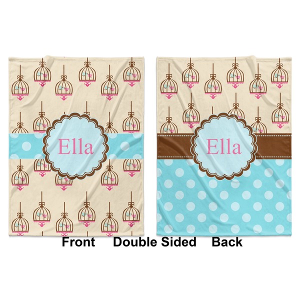 Kissing Birds Baby Blanket (Double Sided - Printed Front and Back)