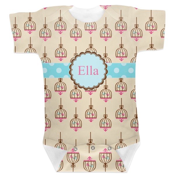 Custom Kissing Birds Baby Bodysuit 0-3 (Personalized)