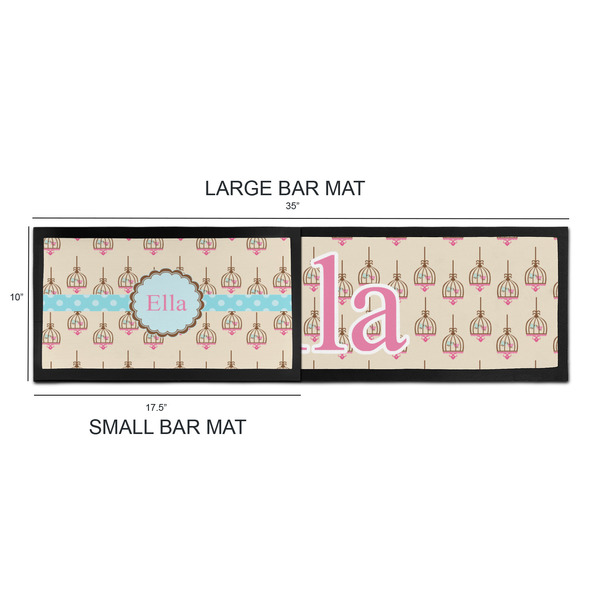 Kissing Birds Bar Mats - Sizing Chart
