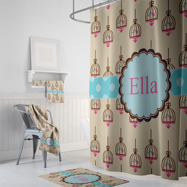 Kissing Birds Bath Towel Sets - 3-piece - In Context