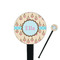 Kissing Birds 7" Round Plastic Stir Sticks - Black - Single Sided (Personalized)