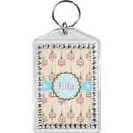 Kissing Birds Bling Keychain (Personalized)