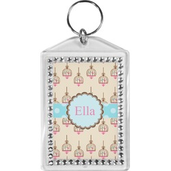 Kissing Birds Bling Keychain (Personalized)