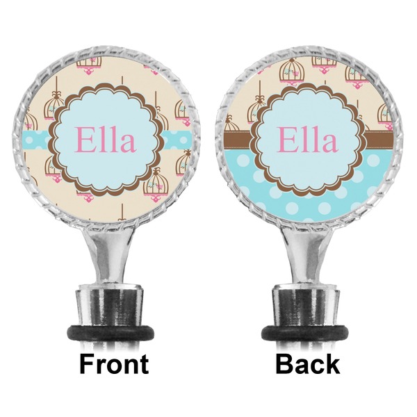 Kissing Birds Bottle Stopper - Front and Back