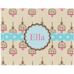 Kissing Birds Woven Fabric Placemat - Twill w/ Name or Text