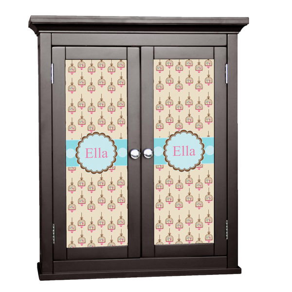 Custom Kissing Birds Cabinet Decal - Medium (Personalized)
