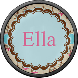 Kissing Birds Cabinet Knob (Black) (Personalized)