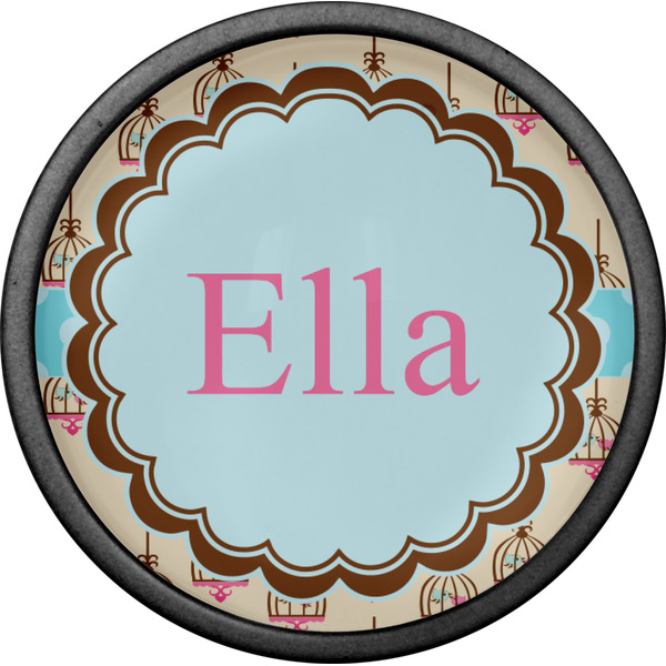 Kissing Birds Cabinet Knob - Black - Front