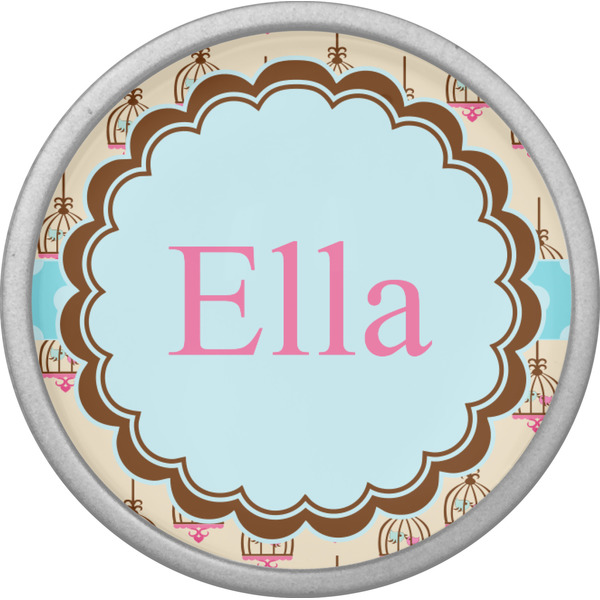 Kissing Birds Cabinet Knob - Nickel - Front