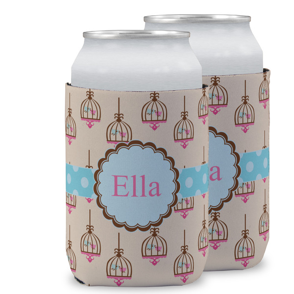 Custom Kissing Birds Can Cooler (12 oz) w/ Name or Text