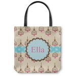 Kissing Birds Canvas Tote Bag (Personalized)