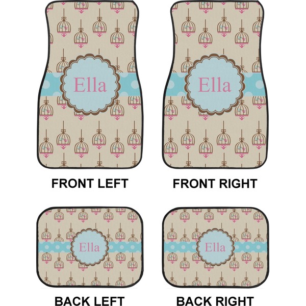 Kissing Birds Car Floor Mats Set (2F + 2B)