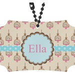 Kissing Birds Rear View Mirror Ornament (Personalized)