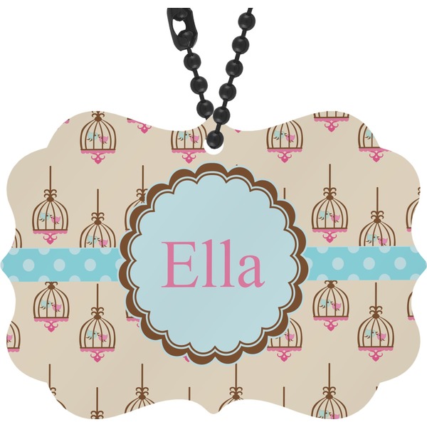 Custom Kissing Birds Rear View Mirror Decor (Personalized)