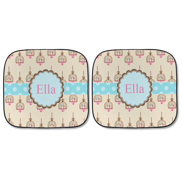 Kissing Birds Car Sun Shades - FRONT