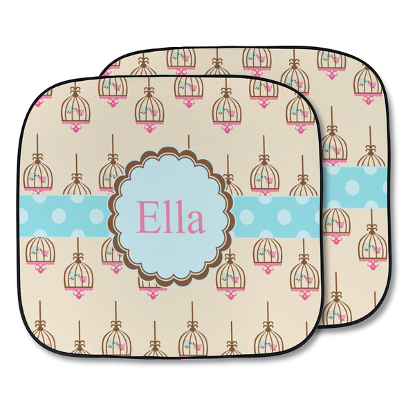 Custom Kissing Birds Car Sun Shade - Two Piece (Personalized)