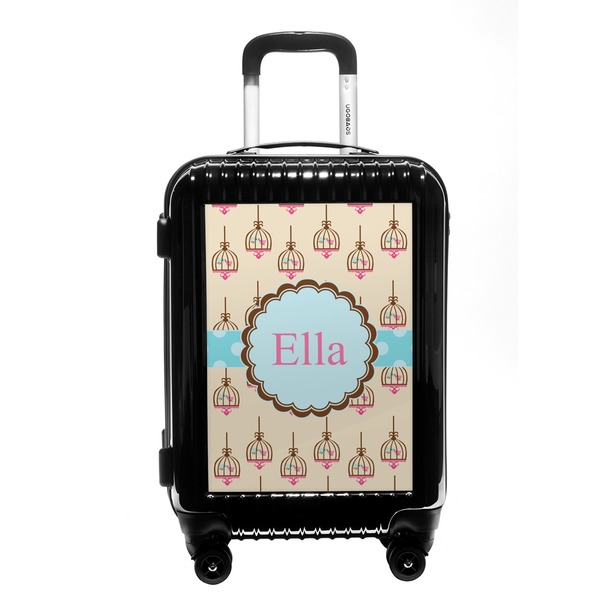 Custom Kissing Birds Carry On Hard Shell Suitcase (Personalized)