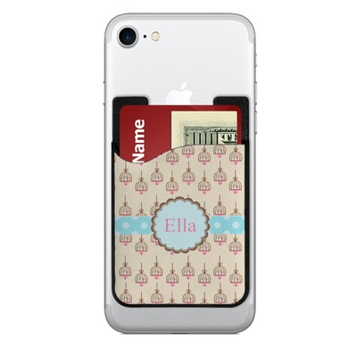 Kissing Birds 2-in-1 Cell Phone Credit Card Holder & Screen Cleaner (Personalized)