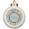 Kissing Birds Ceramic Ball Ornament (Personalized)