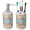 Kissing Birds Ceramic Bathroom Accessories Set (Personalized)