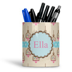 Kissing Birds Ceramic Pen Holder