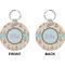 Kissing Birds Circle Keychain (Front + Back)