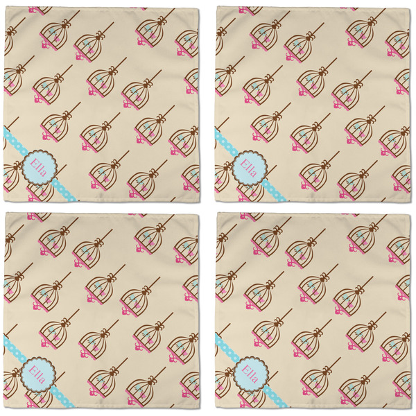 Kissing Birds Cloth Napkins - Personalized Dinner (APPROVAL) Set of 4