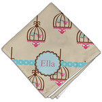 Kissing Birds Cloth Dinner Napkin - Single w/ Name or Text