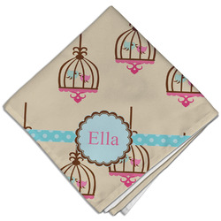 Kissing Birds Cloth Dinner Napkin - Single w/ Name or Text