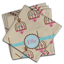 Kissing Birds Cloth Napkins (Set of 4) (Personalized)