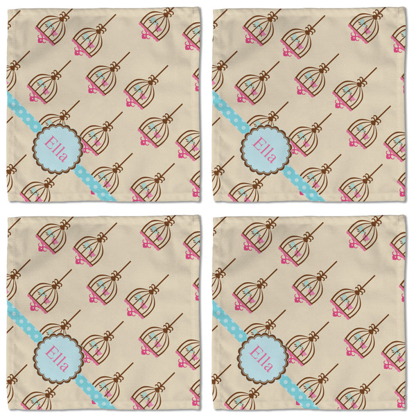 Kissing Birds Cloth Napkins - Personalized Lunch (APPROVAL) Set of 4