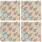 Kissing Birds Cloth Napkins - Personalized Lunch (APPROVAL) Set of 4