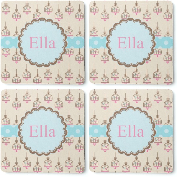 Kissing Birds Coaster Rubber Back - Apvl