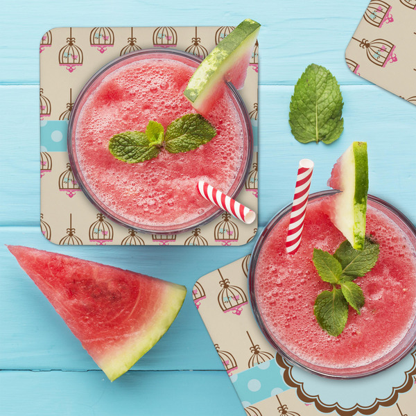 Kissing Birds Coaster Set - LIFESTYLE