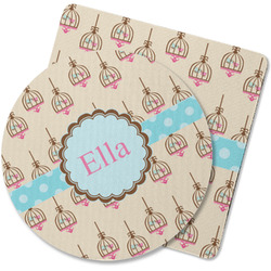Kissing Birds Rubber Backed Coaster (Personalized)