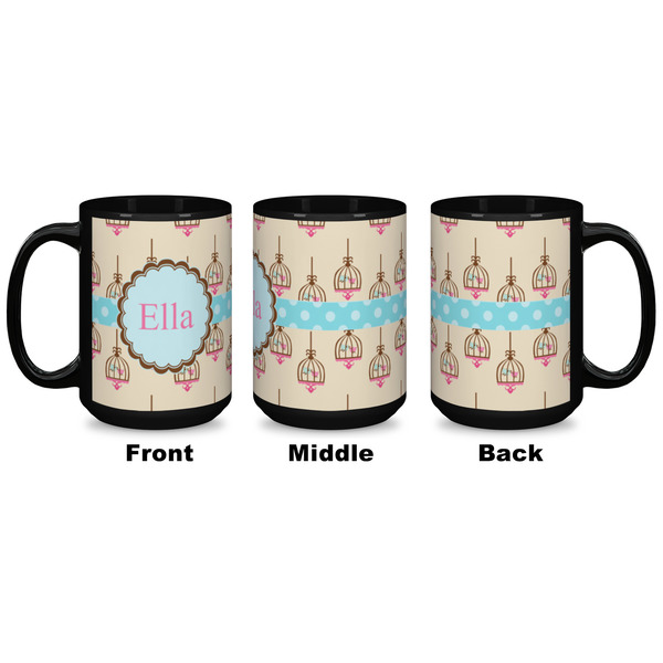 Kissing Birds Coffee Mug - 15 oz - Black APPROVAL