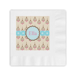 Kissing Birds Coined Cocktail Napkins (Personalized)