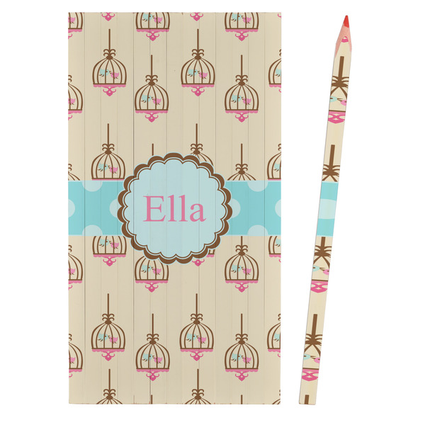 Kissing Birds Colored Pencils - Front View