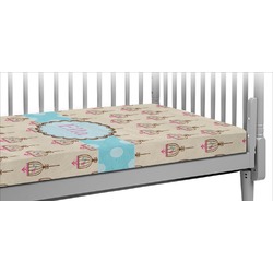 Kissing Birds Crib Fitted Sheet (Personalized)
