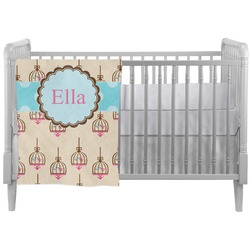 Kissing Birds Crib Comforter / Quilt (Personalized)