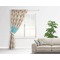 Kissing Birds Curtain With Window and Rod - in Room Matching Pillow