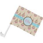 Kissing Birds Car Flag - Small w/ Name or Text