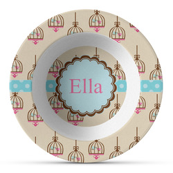 Kissing Birds Plastic Bowl - Microwave Safe - Composite Polymer (Personalized)