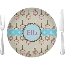 Kissing Birds 10" Glass Lunch / Dinner Plates - Single or Set (Personalized)